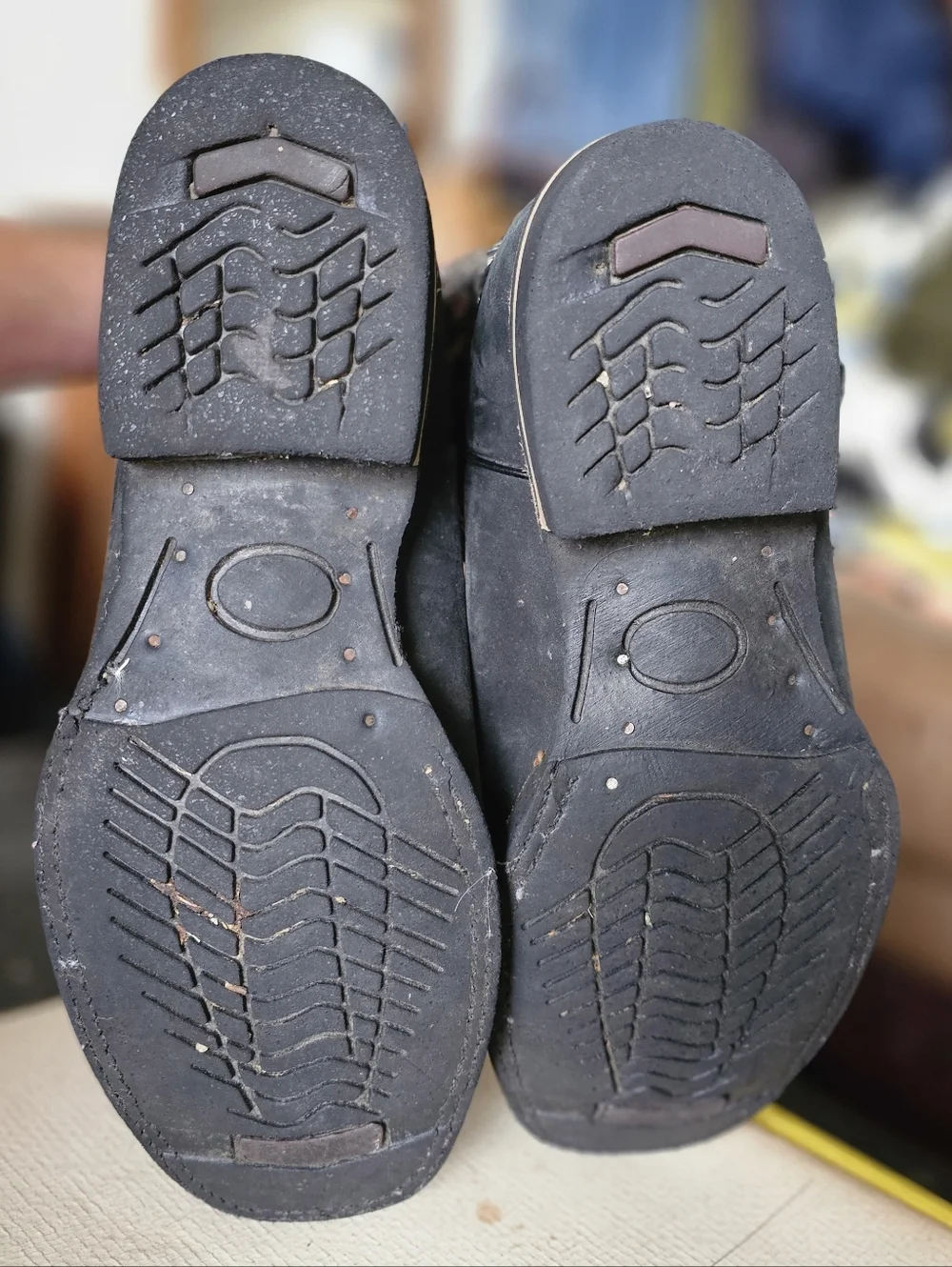 La Sierra Men's Nobuck Square Toe Rubber Sole Boot Black - Picture 10 of 11